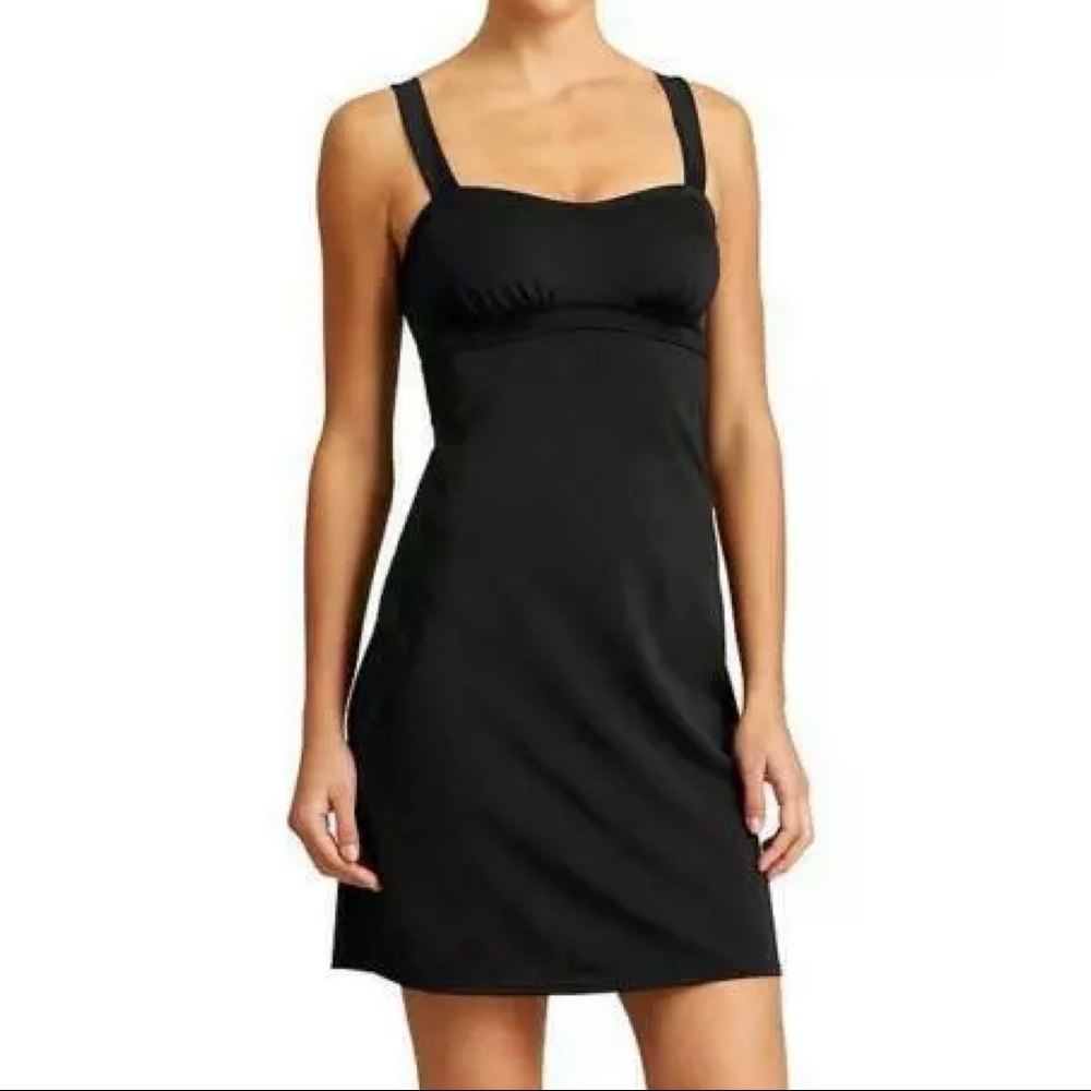 ATHLETA Black Pura Swim Dress 38D/DD NWT